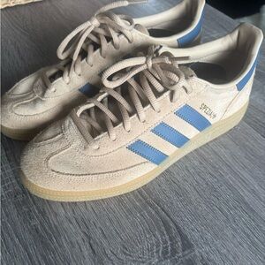Adidas Men's Tan and Blue Sneakers
